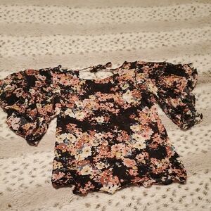 Floral Black Women's Top